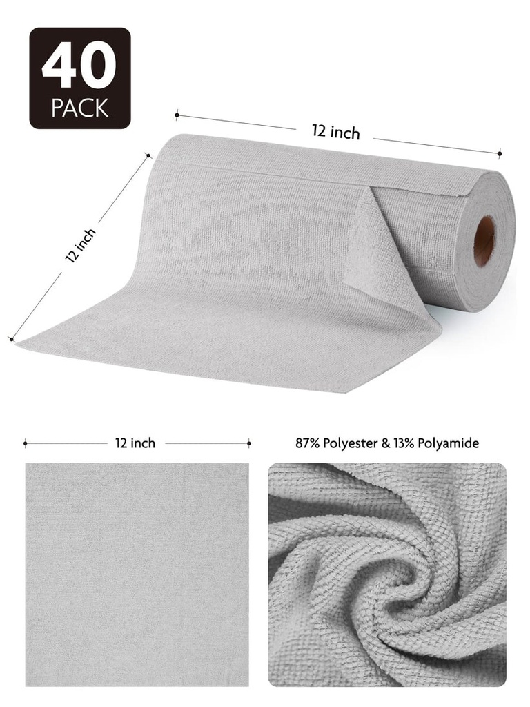 FantastiCLEAN TearAway Microfiber Towels InterChem